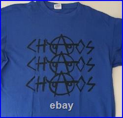 FW08 Supreme Chaos tee blue t-shirt L large vintage from 2008 anarchy Very Rare