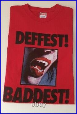 FW09 Supreme Deffest Baddest tee Red T-shirt Size L Large Vintage 2009 Very Rare