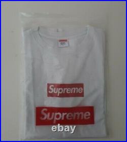 F&F Supreme Box logo white Tee L large T-Shirt friends and family Very Rare