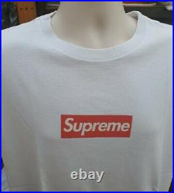 F&F Supreme Box logo white Tee L large T-Shirt friends and family Very Rare