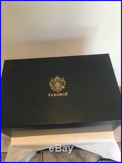 Faberge Very Rare Large Crystal Egg WithVodka And Caviar Set. NIB, Excellent