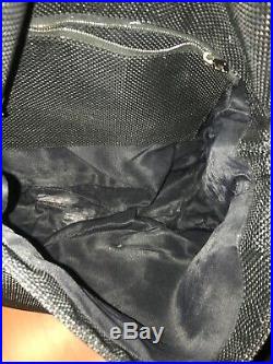 Fendi Perforated Black Plastic Mesh Big Mama Flap Shoulder Bag Very Rare