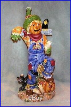 Fitz & Floyd Very RARE Scarecrow Figurine LARGE 17 Brand NEW Halloween Harvest