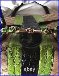 GUCCI Crocodile Web Tom Ford Dragon Tote Bag VERY RARE