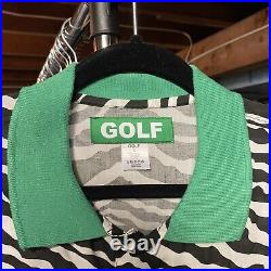 Golf Wang ZEBRA Rayon Button Up Size Large VERY RARE 2017 Flower Boy