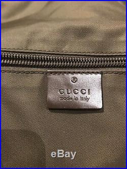 Gucci Gg Brown Large Backpack Bag Very Rare $1,995 Retail 100 Percent Authentic
