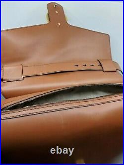 Gucci Men's Marmont GG Brown/Cognac Leather Briefcase, Limited, Very Rare NEW