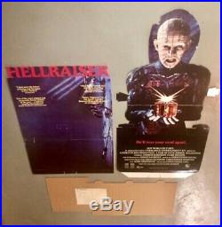 HELLRAISER 1987 Large Vintage Complete Very Rare Horror Movie PINHEAD Standee