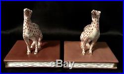 HEREND Greyhound Pair of Bookends Rust Fishnet (05244) VERY LARGE & RARE