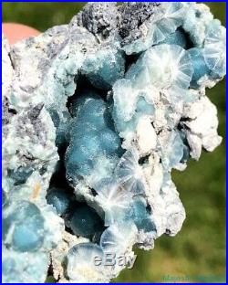 HIGH END NEW FIND LARGE EXTREMELY VERY, VERY RARE BLUE Wavellite Arkansas
