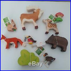 HOLZTIGER Large Woodland bundle of 10 animals Wooden toys Brand new very rare