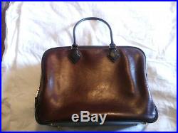 Hermes purse leather vintage brown calf. Very Rare Gold Accents