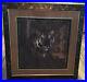 Home_Interior_Tiger_Picture_VGC_RARE_HTF_VERY_LARGE_HOMCO_BLACK_GOLD_FRAME_01_eo