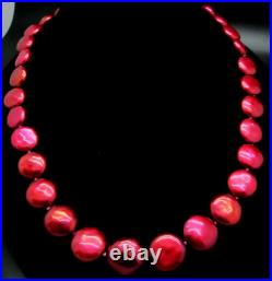 Honora Very Rare Large Cherry Red Coin Pearl 15mm Necklace 20 New
