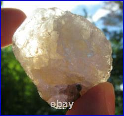 Incredible Very Rare Champagne Peach Phenacite Phenakite Large Powerful Crystal