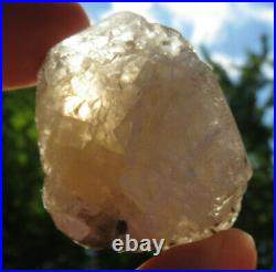 Incredible Very Rare Champagne Peach Phenacite Phenakite Large Powerful Crystal