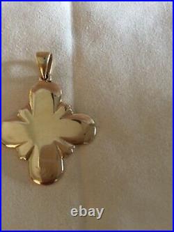 James Avery 14K Gold Very Rare Large Spirit of Peace Cross Pendant Only