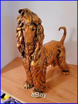 KAY FINCH LARGE Gold Afghan Hound California Pottery Very Rare, Ships FedEx