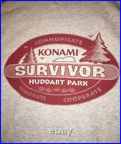KONAMI SURVIVOR L Employee Company Picnic Promo Shirt Huddart Park VERY RARE HTF