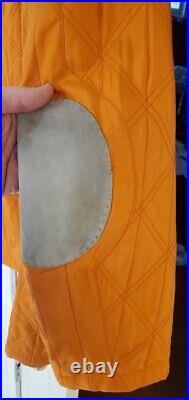 Kiton Orange Silk withgrey suede lining Jacket, very rare, size Large, $10,995