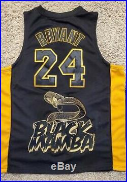 Kobe Bryant Very Rare Black Mamba Lakers NBA Basketball Jersey ADIDAS L NEW