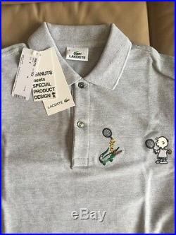 LACOSTE/PEANUTS/CHARLIE BROWN men's polo, MADE IN JAPAN! VERY RARE! NWT