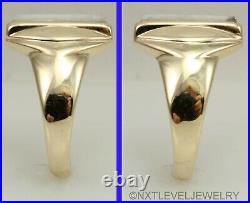 LARGE Antique 1920's Art Deco VERY RARE Gold in Quartz 10k Solid Gold Men's Ring