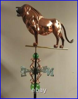 LARGE LION Weathervane, Very rare, Copper, ALL PARTS, sold as shown. No roof mount