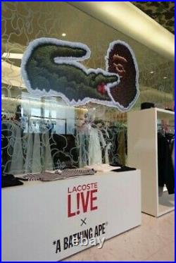 Lacoste Live X A Bathing Ape Black Sweat Pants Joggers NWT Size L/5 Very Rare