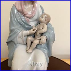 Large Lladro MARY AND BABY JESUS #6834 13 Retired MINT CONDITION, Very RARE