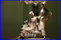 Large Lladro Rare Lladro Two Sisters Lladro Retired 1980s Very Rare