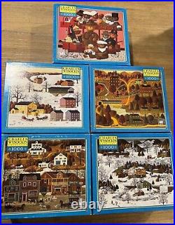 Large Lot of Vintage Wysocki Puzzles Many Very Rare Silkie Train and More