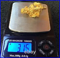 Large Natural Raw Australian Gold Nugget 31.5 Grams Very Rare