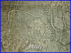 Large Postal Districts Map of London. Dated 1852 106cm x 74cm very rare