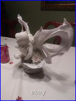 Large Very Rare Lladro 6968 Lady Butterfly Fantasy Figurine Mint