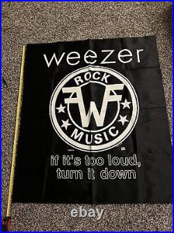 Large Weezer flag banner -1995- Very Rare VINTAGE