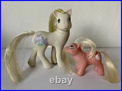 Large bundle G1 My Little Pony ponies x 6 Some Very Rare inc brush & grow 1980s