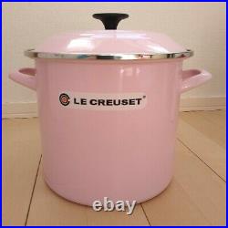 Le Creuset Stockpot Large Size 7.6L Pink Color Very Rare
