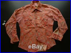 Levis Blue Tab Vintage Collection Very Rare 70's Paisley Casual Shirt Size L