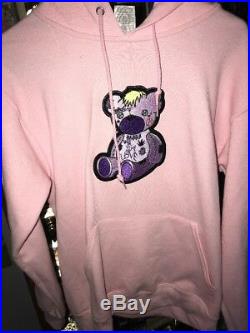 Lil Peep VERY RARE Teddy Bear Memorial Hoodie 100% Embroidered Size L GBC