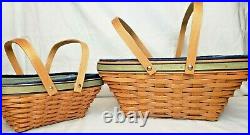 Longaberger 2003 Leadership Excellence Basket Combo Large & Small Very Rare