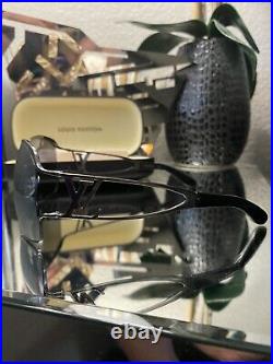 Louis Vuitton Sunglasses Black LV Logo Z0199U Large VERY RARE
