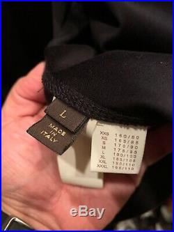 Louis Vuitton Zipper Sweater Black LV Logo Size L Very Rare