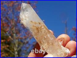 MANIFEST CLUSTER LARGE VERY RARE SAND INCLUDED Arkansas Quartz Crystal Point