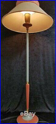 MCM RARE Rembrandt Floor Lamp Abstract Atomic Era With Orig Very Large Shade