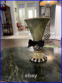 Mackenzie Childs Cheltenham Large Trumpet Vase, VERY RARE