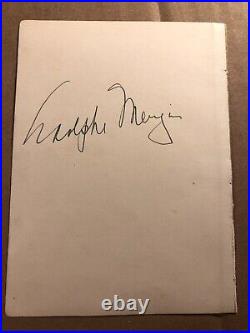 Mae West Very Rare Very Early Large Autographed Page From'36 She Done Wrong