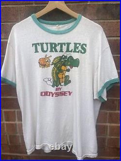 Magnavox odyssey promotional Turtles game t-shirt Very Rare promotional Large