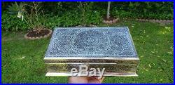 Magnificent Rare very Large Persian Silver Box 1245 grams