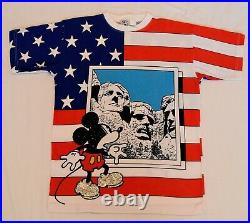 Mickey Mouse Double Sided Women's T-shirt Size L Very Rare Vintage Disney